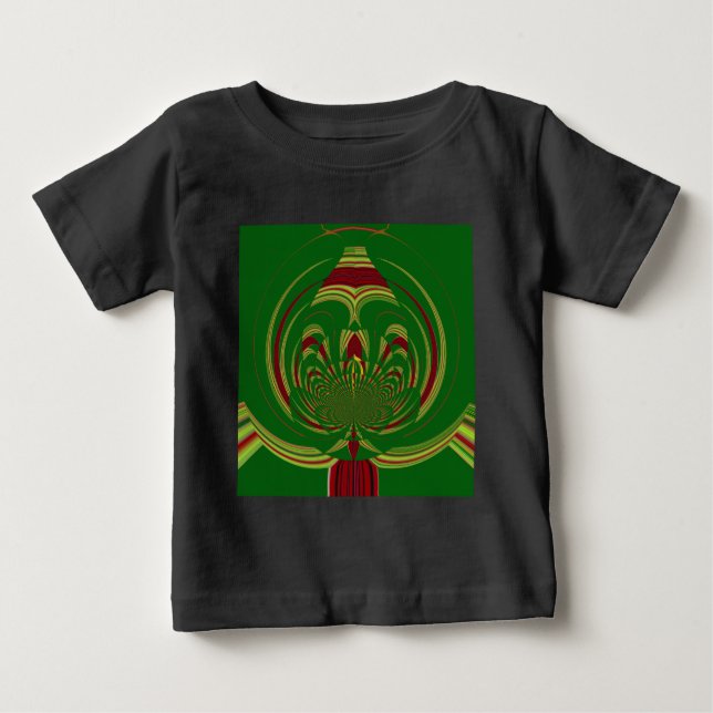 T-shirts Verde Floral (Frente)
