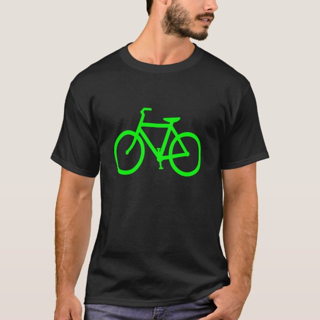T-shirts Verde limão Bike (Frente)
