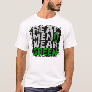 T-shirts Verde real do desgaste de homens da paralisia