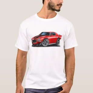 T-shirts Vermelho 1970-73 de Camaro/preto