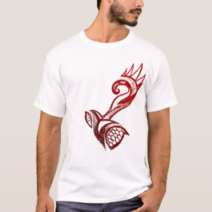 T-SHIRTS VERMELHO ASTECA DO PÁSSARO