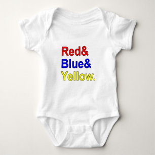 T-shirts Vermelho Azul Amarelo   Cores Primárias