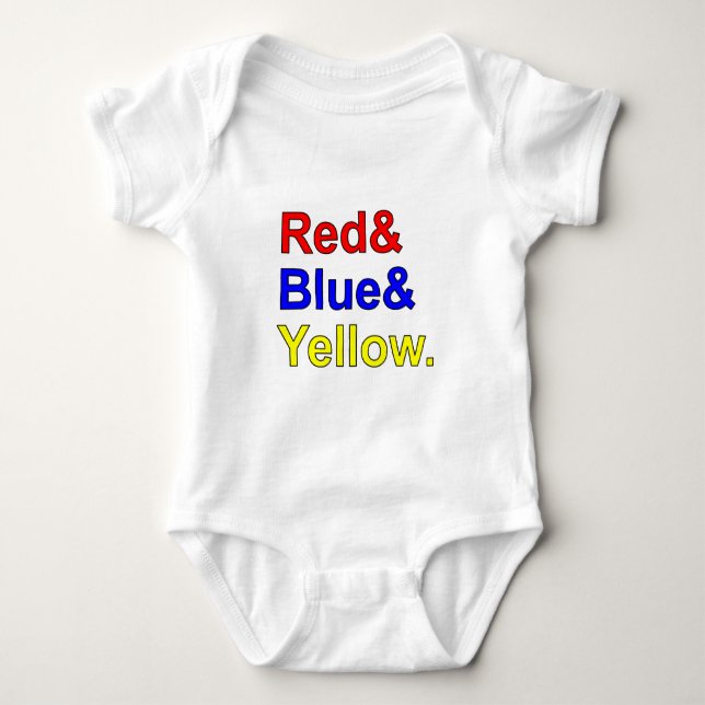 T-shirts Vermelho Azul Amarelo | Cores Primárias (Frente)
