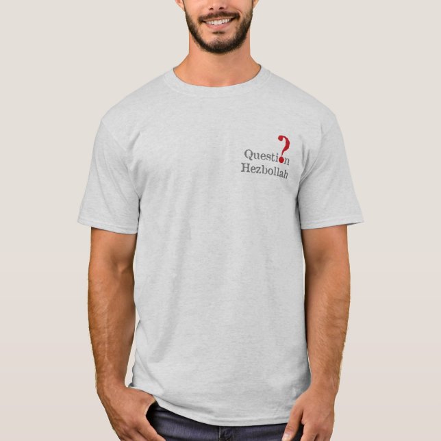 T-shirts Vermelho da pergunta (Frente)