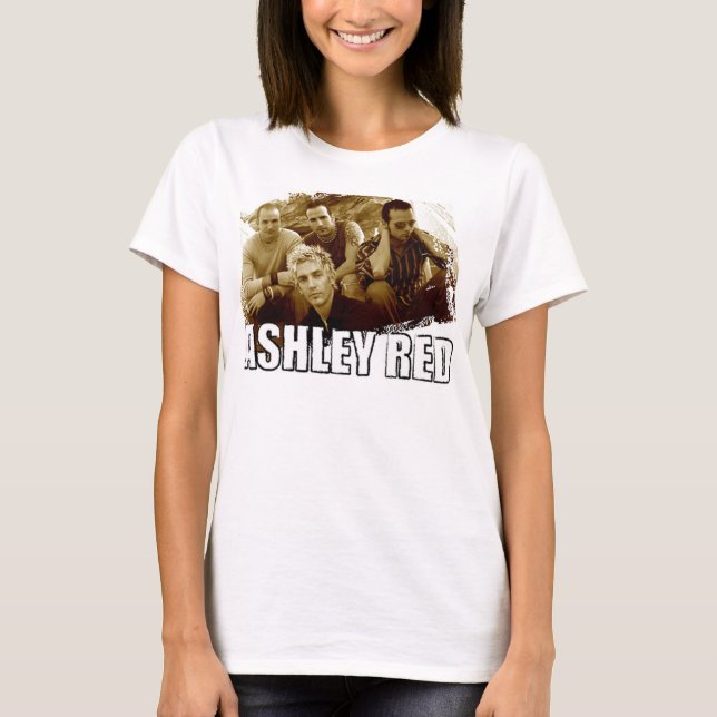 T-shirts Vermelho de Ashley (Frente)