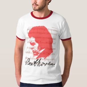 T-SHIRTS VERMELHO DE BEETHOVEN