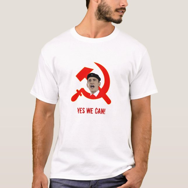 T-shirts Vermelho de Che Obama, sim nós podemos! (Frente)