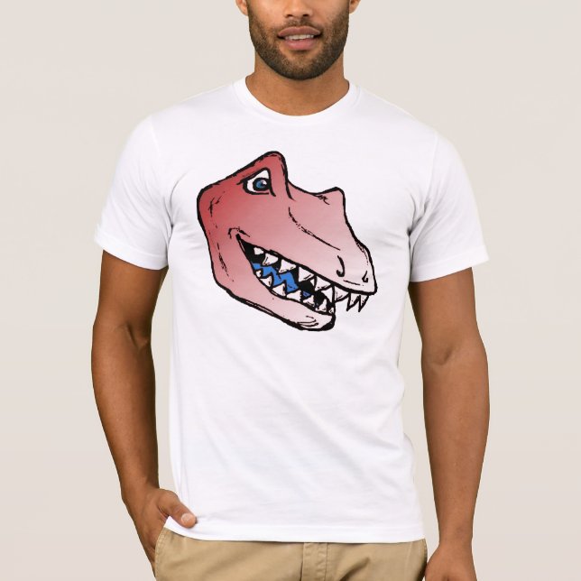 T-shirts Vermelho de Dinosorio (Frente)