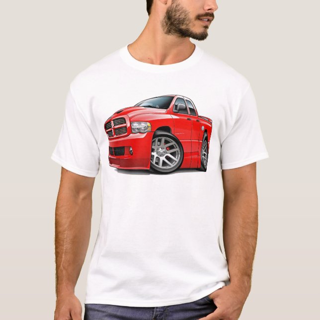 T-shirts Vermelho de Dualcab da ram de Dodge SRT10 (Frente)