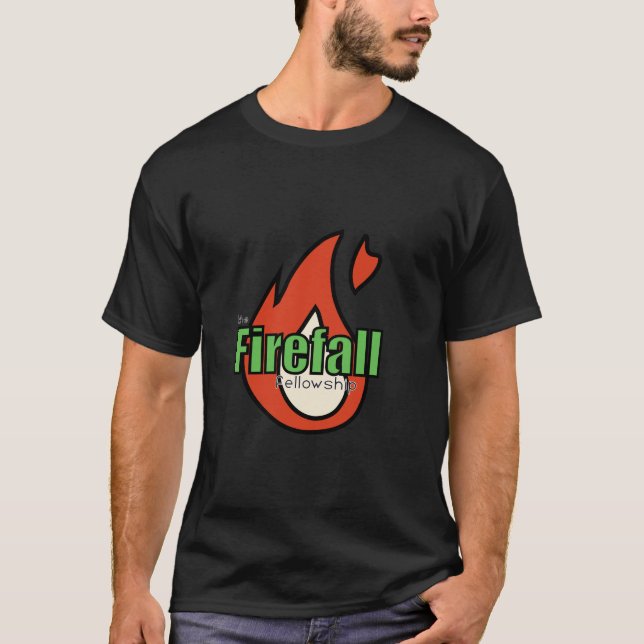 T-shirts Vermelho de Firefall (Frente)