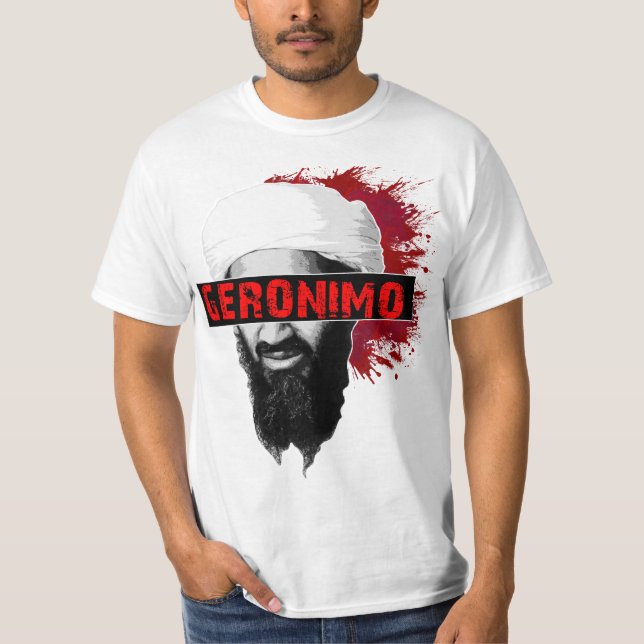 T-shirts Vermelho de Osama Geronimo (Frente)