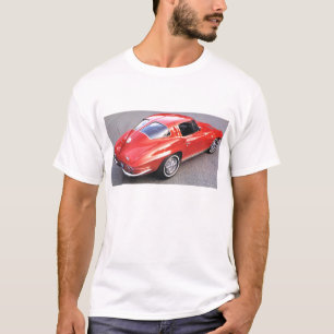 T-shirts Vermelho Dividir Janela Corvette Clássico