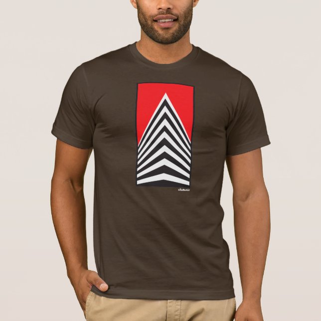 T-shirts Vermelho do arranha-céus (Frente)