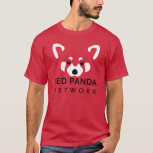 T-shirts Vermelho do T da rede da panda vermelha