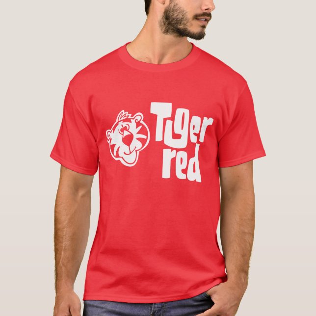 T-shirts Vermelho do tigre (Frente)