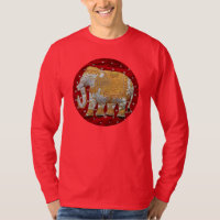 Vermelho Embellished e ouro do elefante indiano