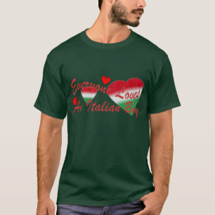 T-shirts Vermelho italiano do menino dos amores mim