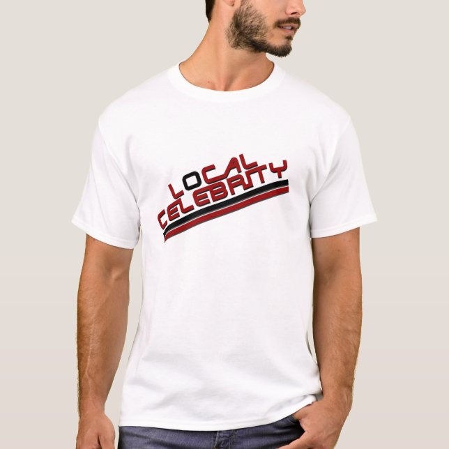 T-shirts Vermelho local da celebridade (Frente)