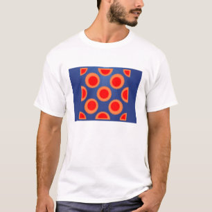 T-shirts Vermelho-ponto-padrão,Azul,Camisa-mulher laranja