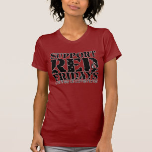 T-shirts Vermelho sextas-feiras do apoio