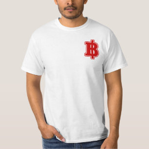 T-shirts VERMELHO SINAL BAHT ฿ Moeda Tailandesa ฿