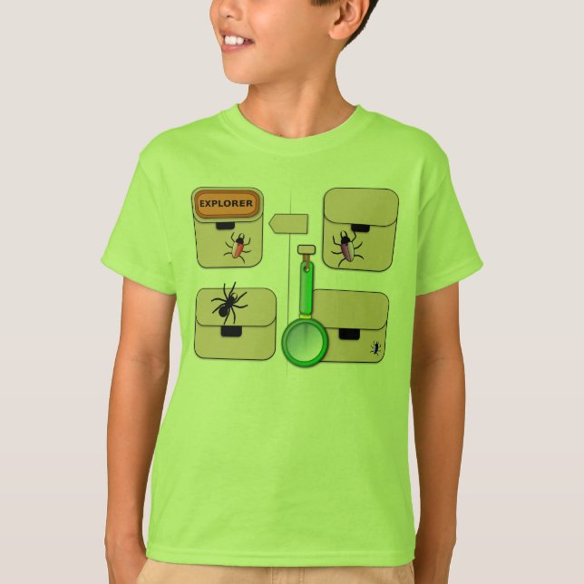 T-shirts Veste do explorador com besouro vermelho (Frente)