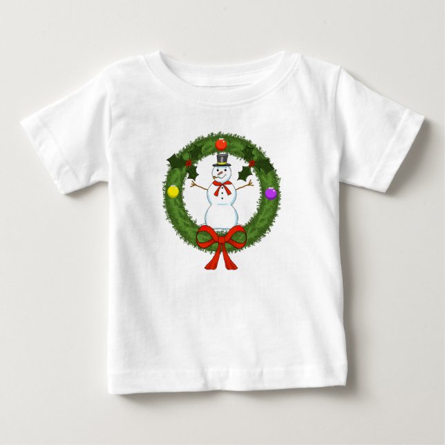 T-shirts Vestido com Babado de Tornozeleira com Boneco de N (Frente)
