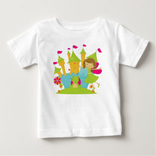 T-shirts Vestido de Bebê sem Manga Princesa Fada Morena