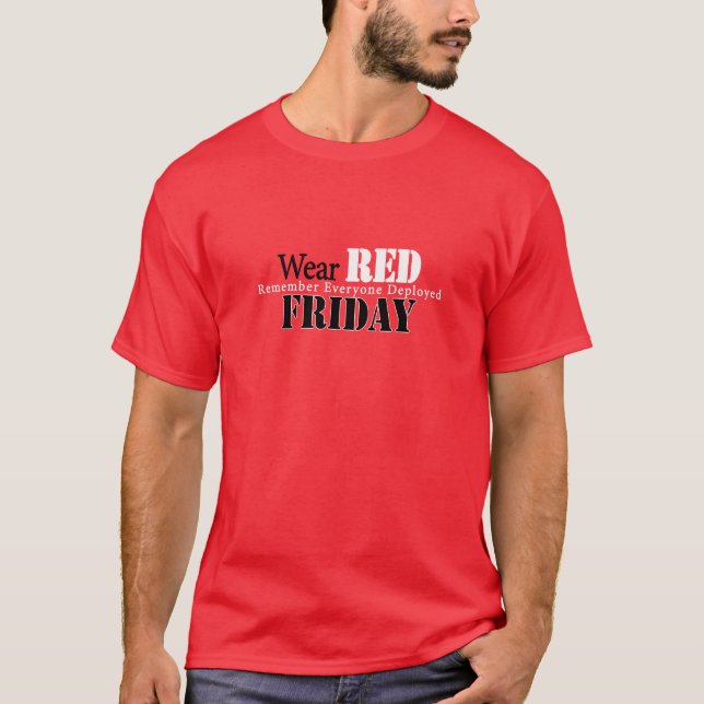 T-shirts Vestir vermelho na sexta-feira (Frente)