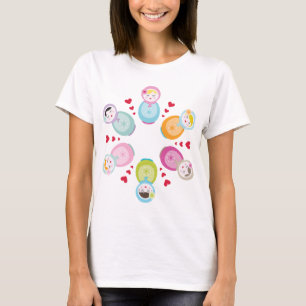 T-shirts VESTUÁRIO: bonecas de babushka - mandala