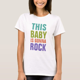 T-shirts Vestuário de Maternidade de Texto Personalizado