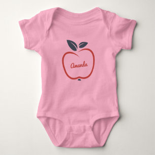 T-shirts Vestuário de texto personalizado da Apple estiliza