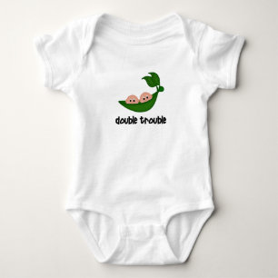 T-shirts Vestuário de Twin de Menino Duplo Problema