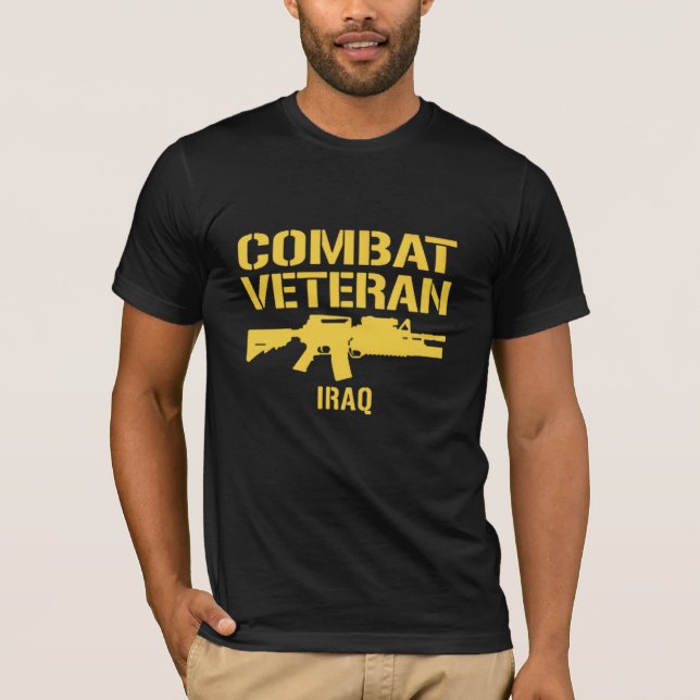 T-SHIRTS VETERANO IRAQUE DO COMBATE (Frente)
