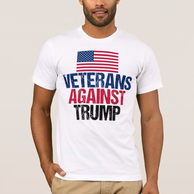 T-shirts Veteranos Contra Trump (Frente)