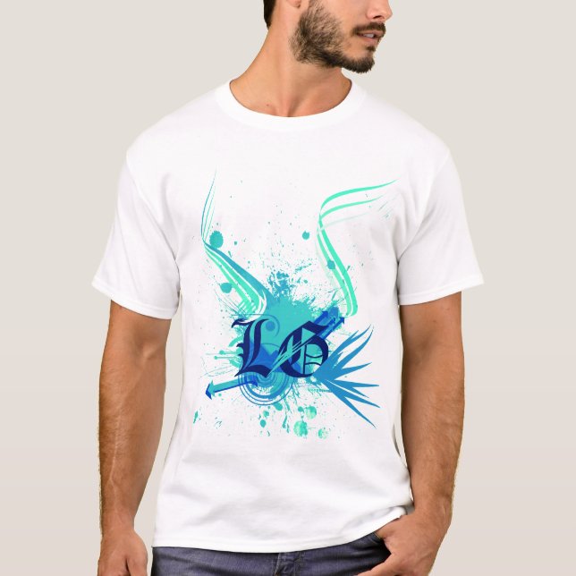 T-shirts Vetor azul (Frente)