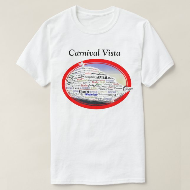T-shirts Viagem da donzela de Vista do carnaval (Frente do Design)