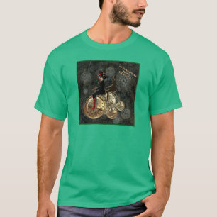 T-shirts Viagem do tempo do Steampunk, peido do relógio