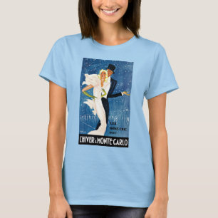 T-shirts Viagens vintage, Amor Romance Winter em Monte Carl