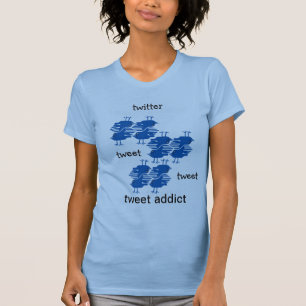 T-shirts viciado do tweet do tweet do twitter