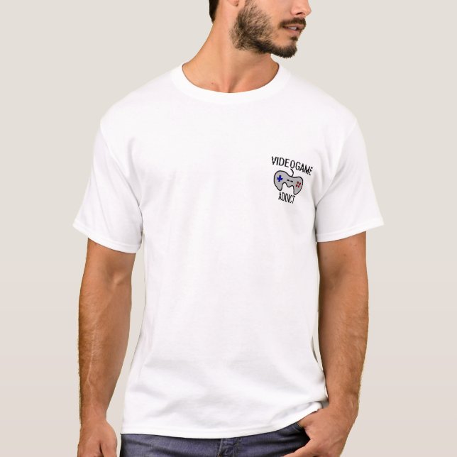 T-shirts Viciado do videogame (Frente)