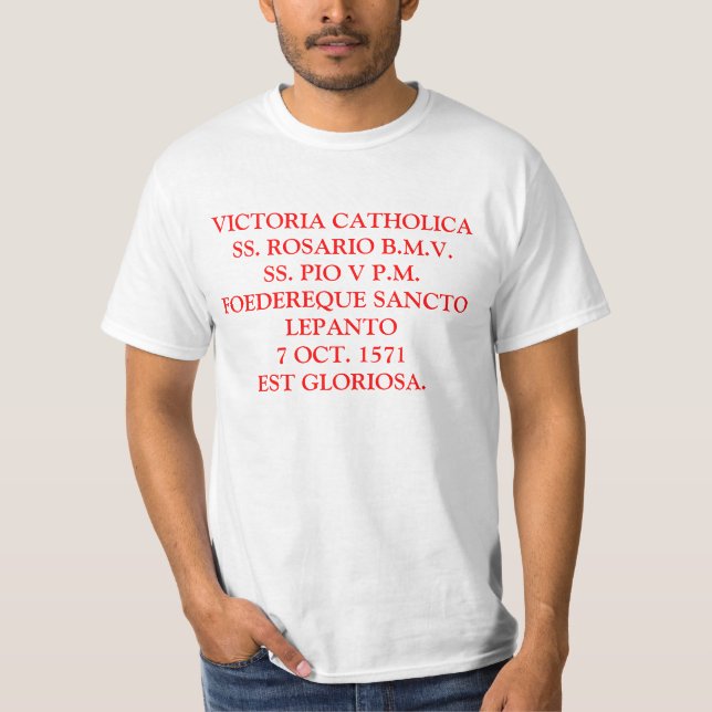 T-SHIRTS VICTORIA CATHOLICA CAMISIA DE LEPANTO (Frente)