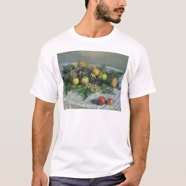 T-shirts Vida de Claude Monet | ainda com peras e uvas (Frente)
