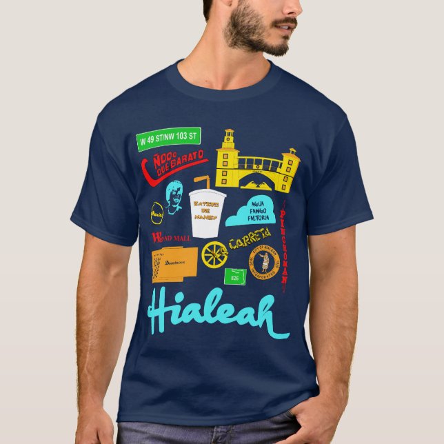 T-shirts Vida de Hialeah (na cor) (Frente)