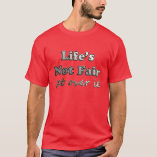 T-shirts Vida nao justa - obtenha sobre ele - no vermelho
