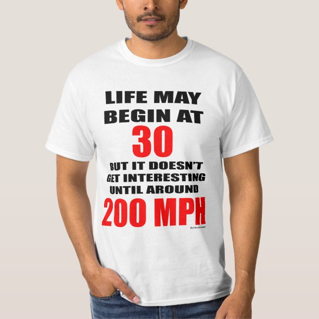 T-shirts Vida no Tshirt de 200 mph (Frente)