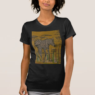 T-shirts Vida Selvagem do Quênia Safari Zebra Africano.png
