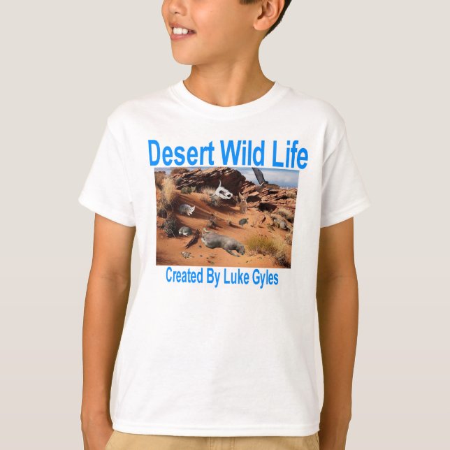 T-shirts Vida selvagem no deserto (Frente)