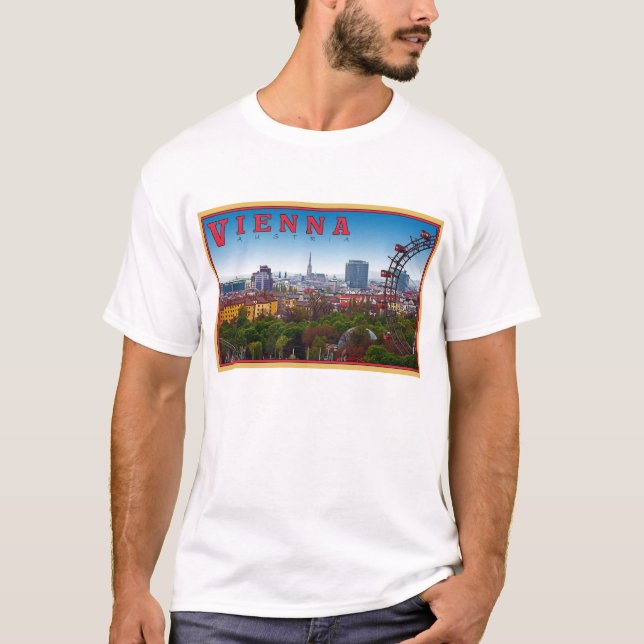 T-shirts Viena - arquitectura da cidade (Frente)
