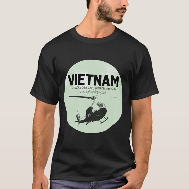 T-shirts Vietnam - praias bonitas, tempo tropical. (Frente)